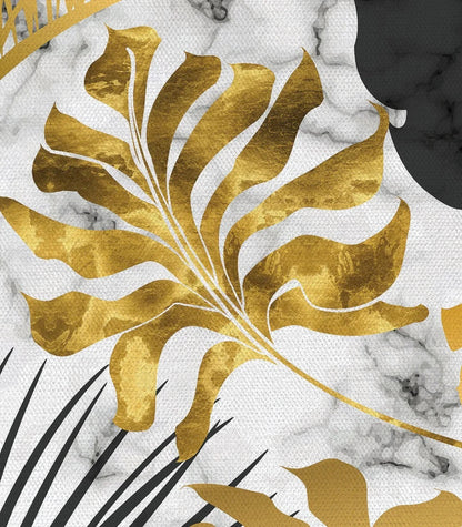 Feuilles tropicales sur Marbre